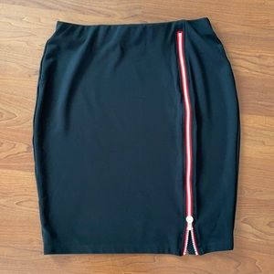 Exposed Zipper Active Skirt